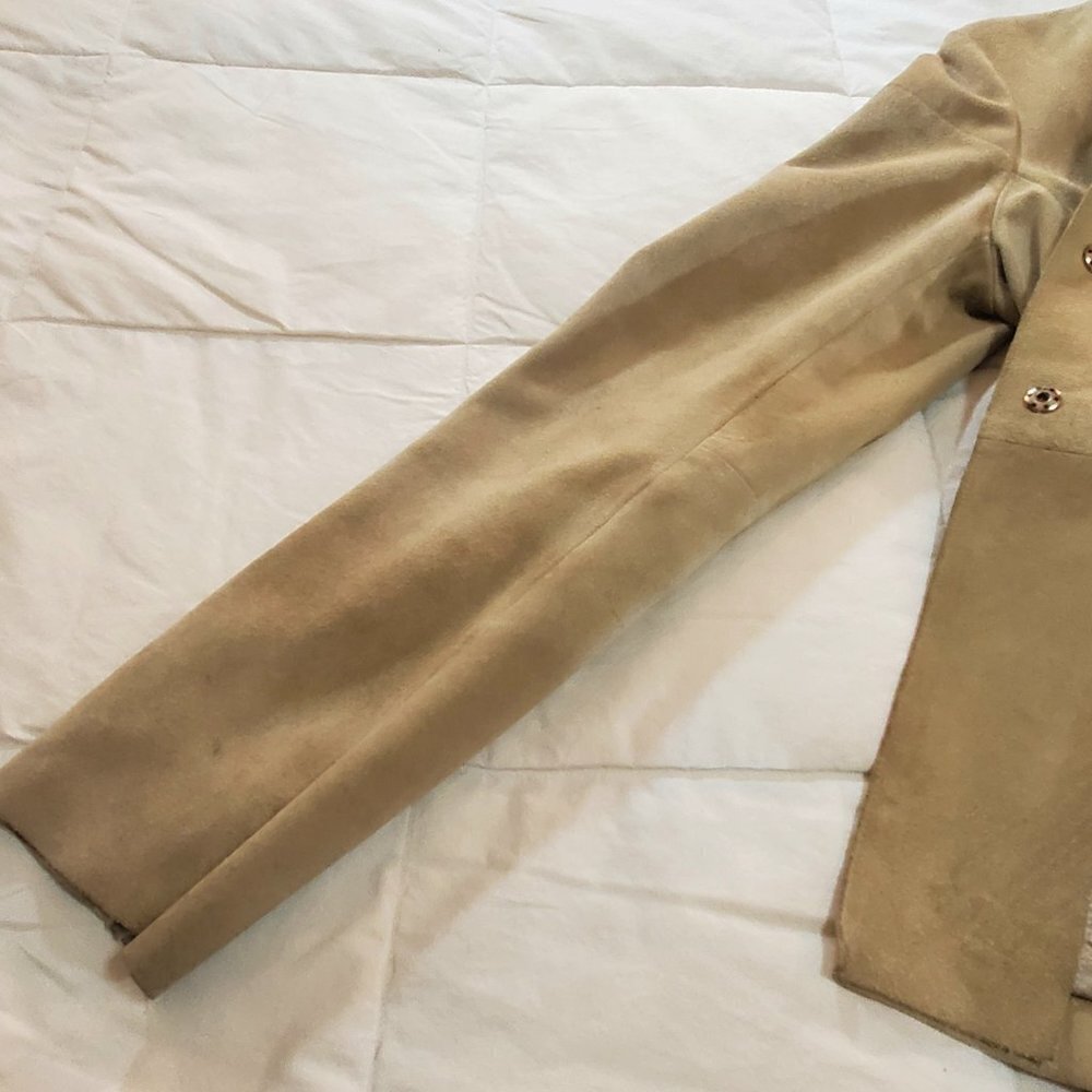 BANANA REPUBLIC Genuine Suede Jacket - Light Camel - Vintage - Picture 7 of 11